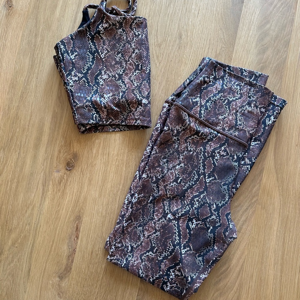 Carbon38 Snake Print Workout Set